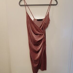 Pink Velvet Cocktail Dress